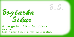 boglarka sikur business card